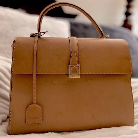 Yves Saint Laurent Handbags - YSL Le Fermoir Top Handle Bag in Vintage Smooth Leather